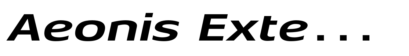 Aeonis Extended Bold Italic